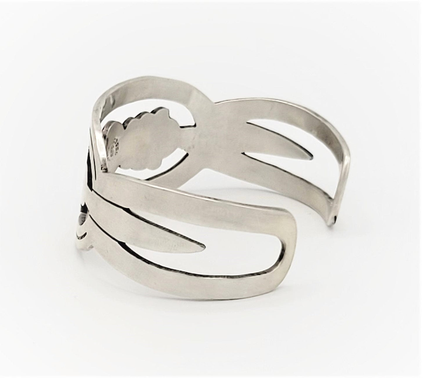 Taxco Jewelry Taxco Sterling Modernist Cuff Bracelet Signed Stamped Eagle 1 Circa 1960-70s
