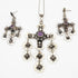 Taxco Jewelry Taxco Sterling & Amethyst Monumental Yalalag Necklace Earrings SET Circa 1980s
