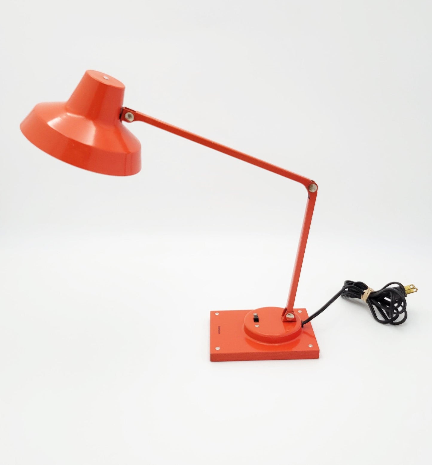 Tensor Lighting Rare Jay Monroe for Tensor Atomic Orange Articulated Desk Table Lamp 1960s