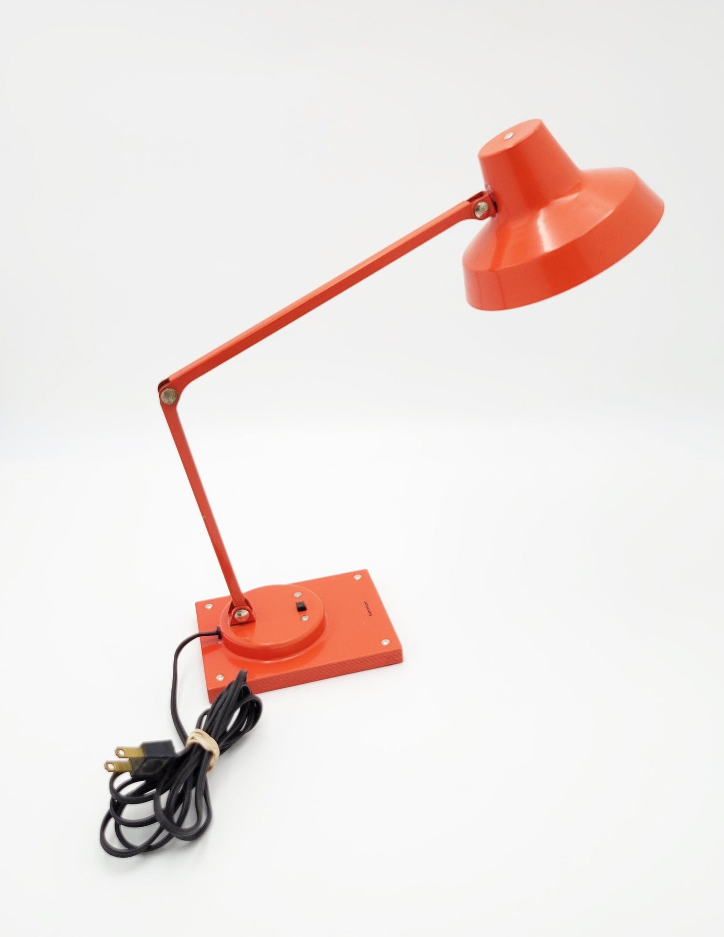 Tensor Lighting Rare Jay Monroe for Tensor Atomic Orange Articulated Desk Table Lamp 1960s