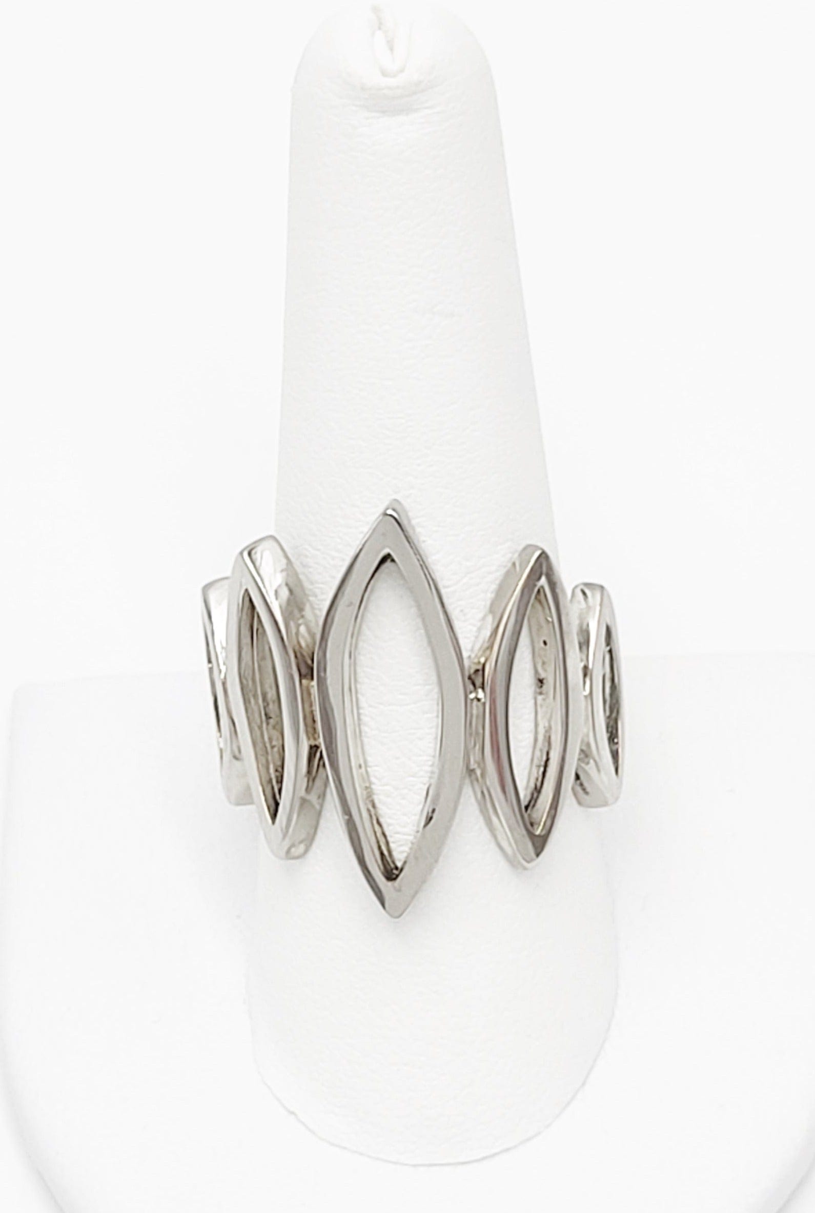 Tiffany & Co. Jewelry Tiffany & Co Sterling Large Modernist Architectural Ovals Cocktail Ring w/ Bag