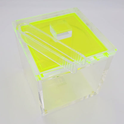 Tinsley Mortimer Ice Bucket Neon Green Yellow Solid Lucite Ice Bucket 