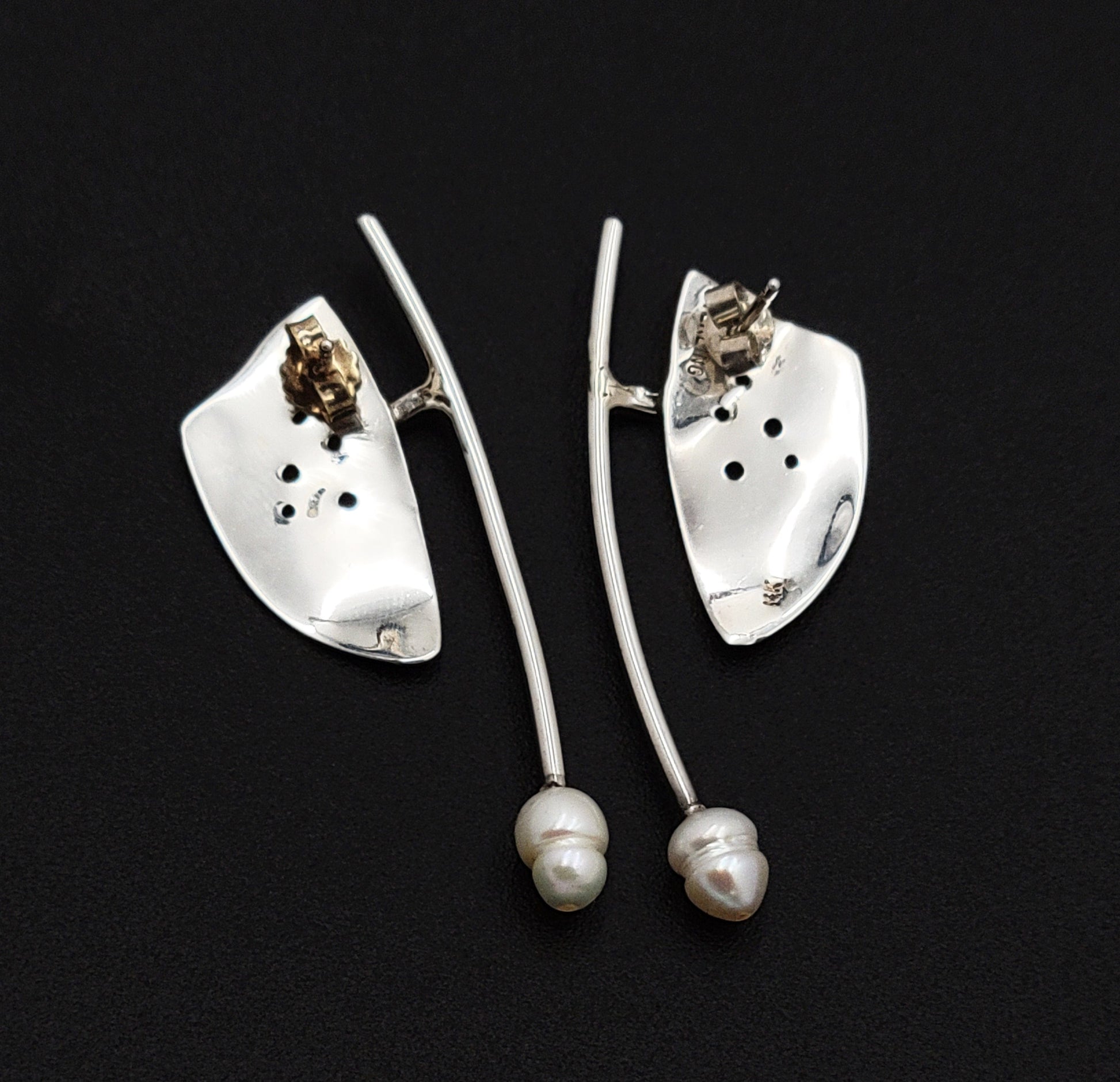 TMCMH Jewelry Artisan .925/14K Seed Pearl Artisan Earrings 10.0 Grams Earrings
